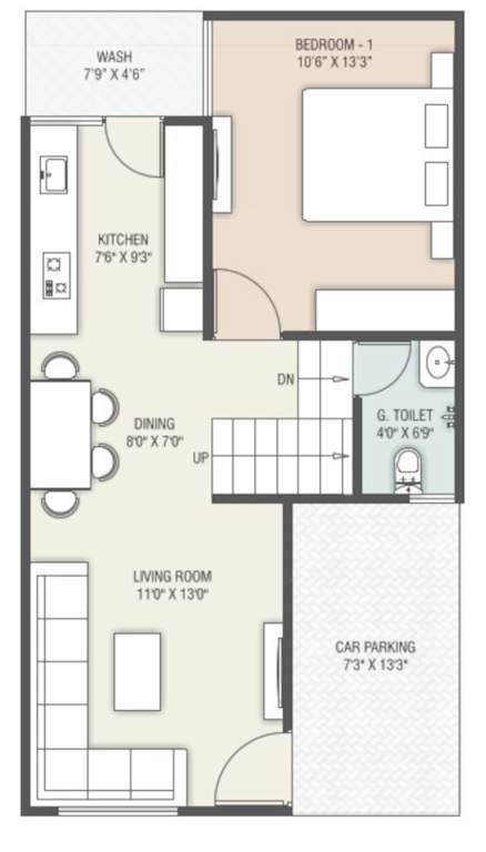 anusthan bungalows Floor Plan Ground Floor Plan