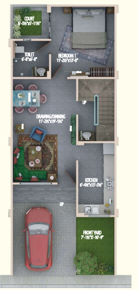  sansaar phase ii spring villa Floor Plan Ground Floor Plan