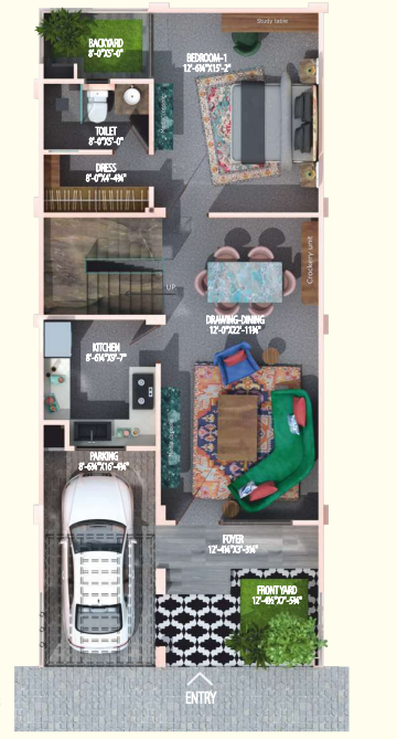  sansaar phase ii spring villa Floor Plan Ground Floor Plan