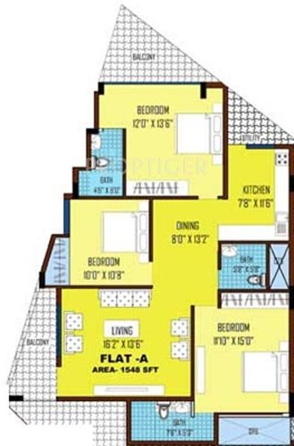 Ever Aikya (3BHK+3T (1,548 sq ft) 1548 sq ft)