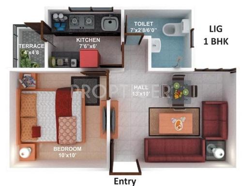 Fortune Soumya Tulip Heights (1BHK+1T (467 sq ft) 467 sq ft) Fortune Soumya Tulip Heights (1BHK+1T (467 sq ft) 467 sq ft)