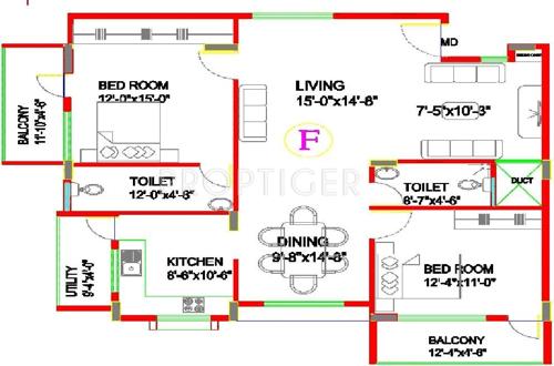  Viva Espana II (2BHK+2T (1,500 sq ft) 1500 sq ft)