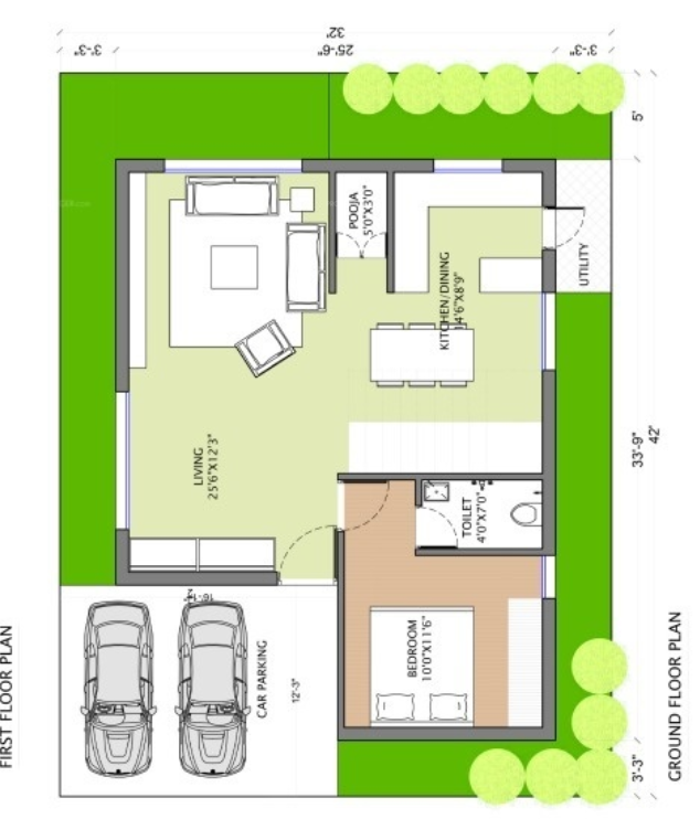  green meadows Floor Plan Ground Floor Plan