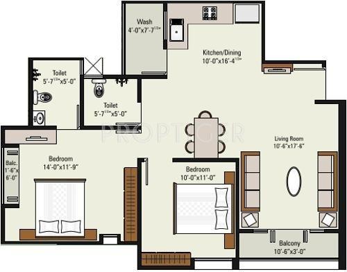 Pratham Angel Residency (2BHK+2T (1,100 sq ft) 1100 sq ft)