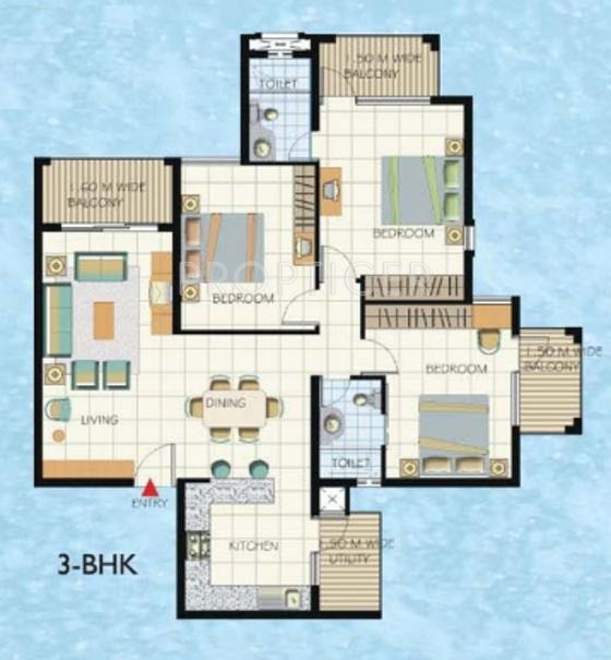 Umiya Solicitude (3BHK+2T (1,528 sq ft) 1528 sq ft)