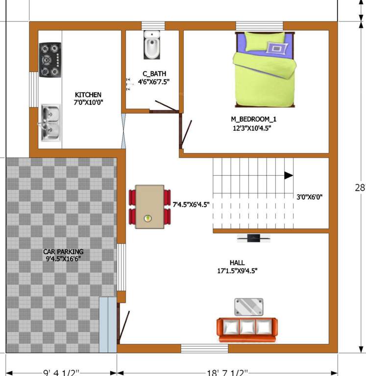  sai jailakshmi garden Floor Plan Ground Floor Plan
