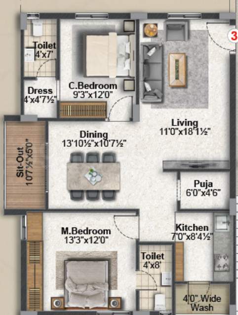  saanvi aurelia homes phase 1 Floor Plan Floor Plan