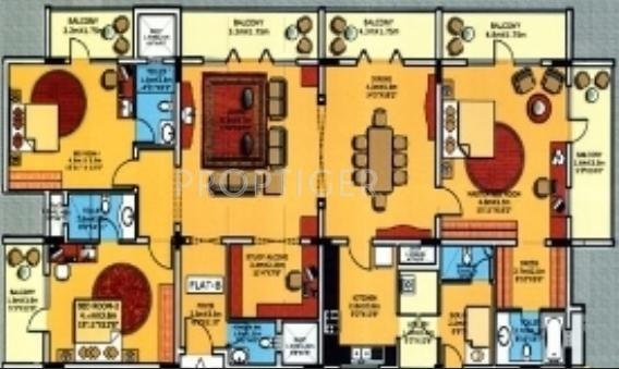 Ashed Regency Pavilion (3BHK+3T (3,300 sq ft) 3300 sq ft)