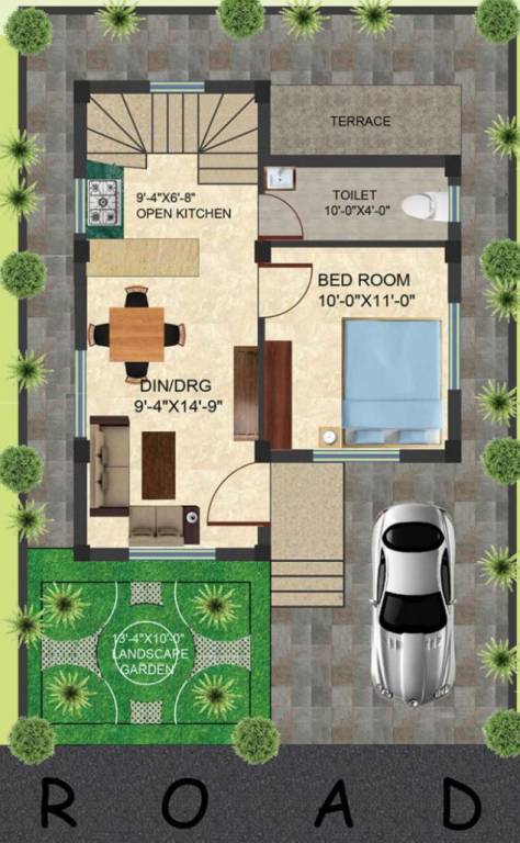  shantineer bungalow Floor Plan Ground Floor Plan