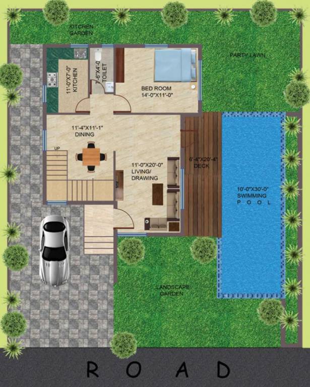  shantineer bungalow Floor Plan Ground Floor Plan