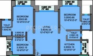 Ahuja Clubbe Life (3BHK+3T (1,260 sq ft) 1260 sq ft)