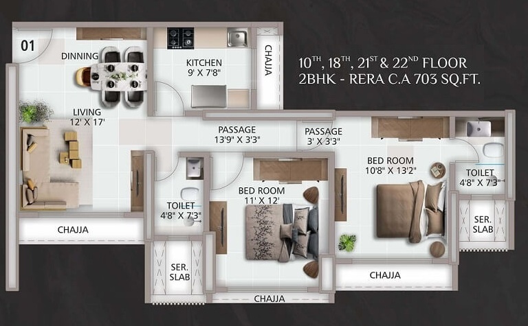Floor Plan  riddhi siddhi apartments chs Floor Plan Floor Plan