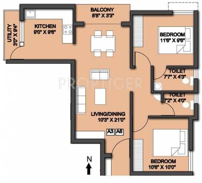 Winner Winners Nakshatra (2BHK+2T (932 sq ft) 932 sq ft)