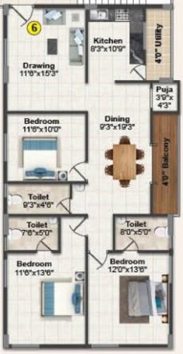  tirumalas-maruthi-gardenia Floor Plan Floor Plan