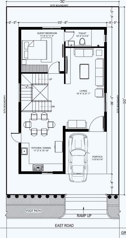 pranav grove park Floor Plan Ground Floor Plan