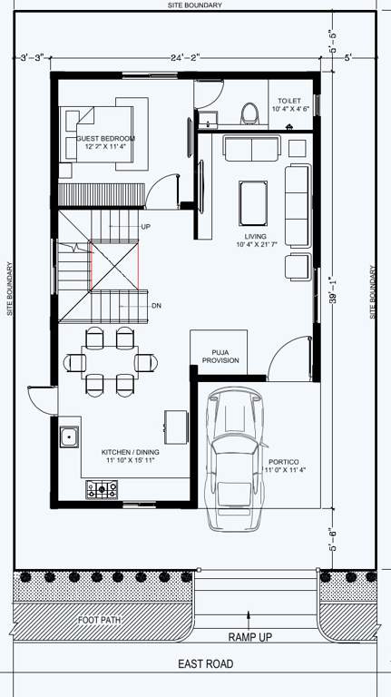  pranav grove park Floor Plan Ground Floor Plan
