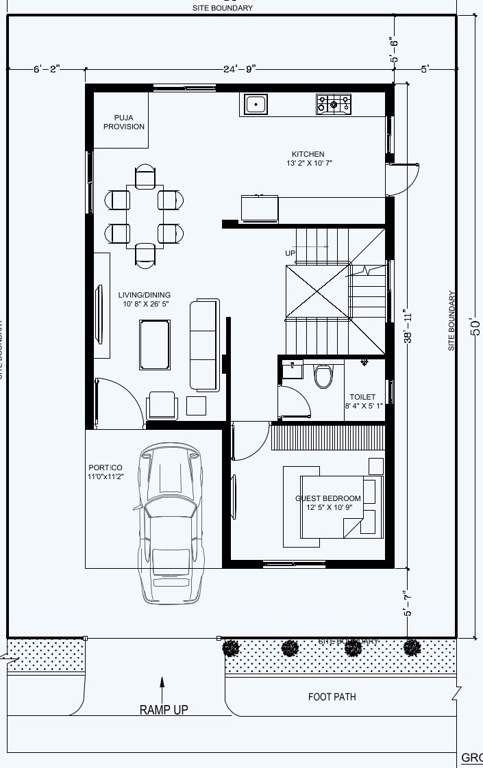  pranav grove park Floor Plan Ground Floor Plan