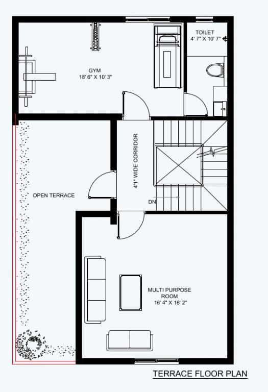 Terrace Floor Plan pranav grove park Floor Plan Terrace Floor Plan