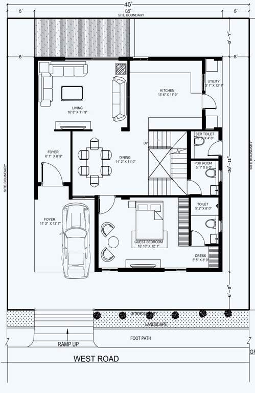  pranav grove park Floor Plan Ground Floor Plan