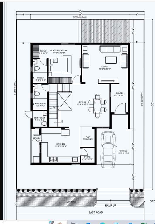  pranav grove park Floor Plan Ground Floor Plan