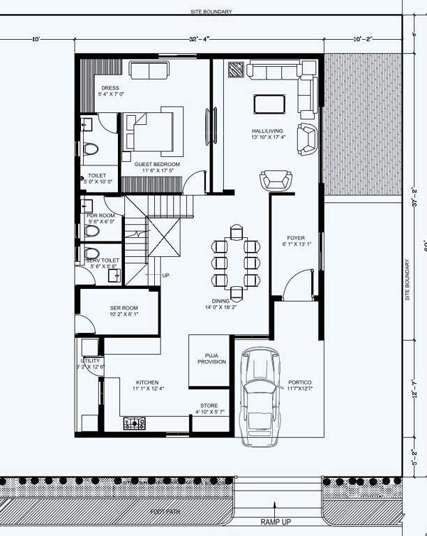  pranav grove park Floor Plan Ground Floor Plan