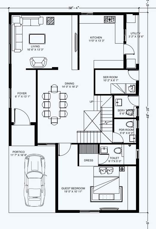  pranav grove park Floor Plan Ground Floor Plan
