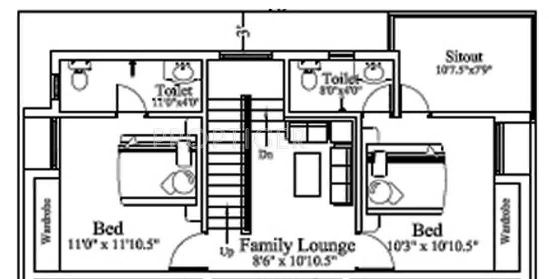 Shriram Prarthana (3BHK+3T (1,583 sq ft) Pooja Room 1583 sq ft)