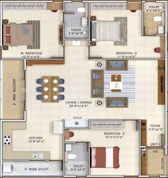 krishna-classic Floor Plan Floor Plan