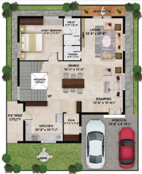  praveens hillside Floor Plan Ground Floor Plan