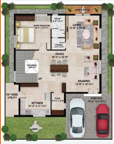  praveens hillside Floor Plan Ground Floor Plan