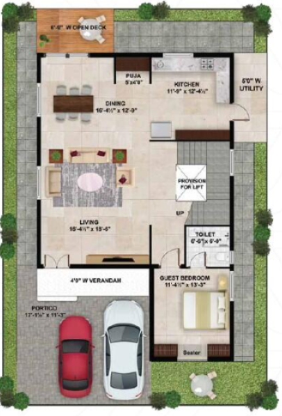  praveens hillside Floor Plan Ground Floor Plan