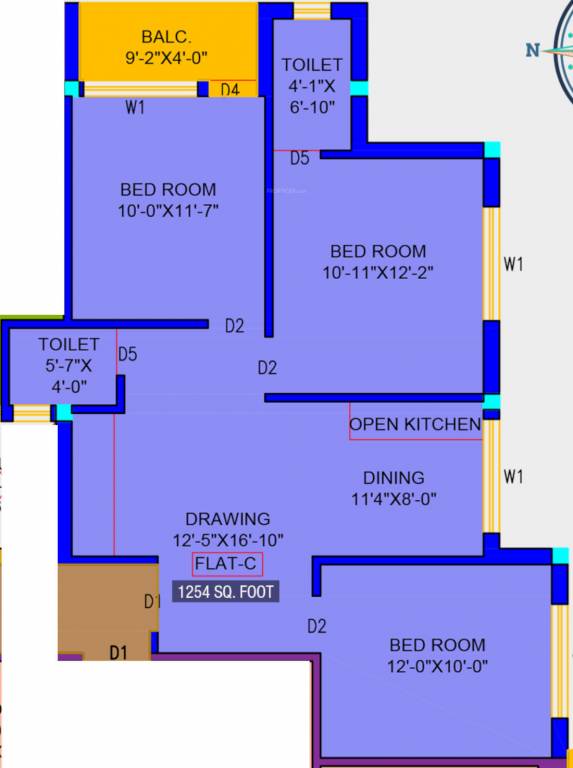 anushree apartment Floor Plan Floor Plan