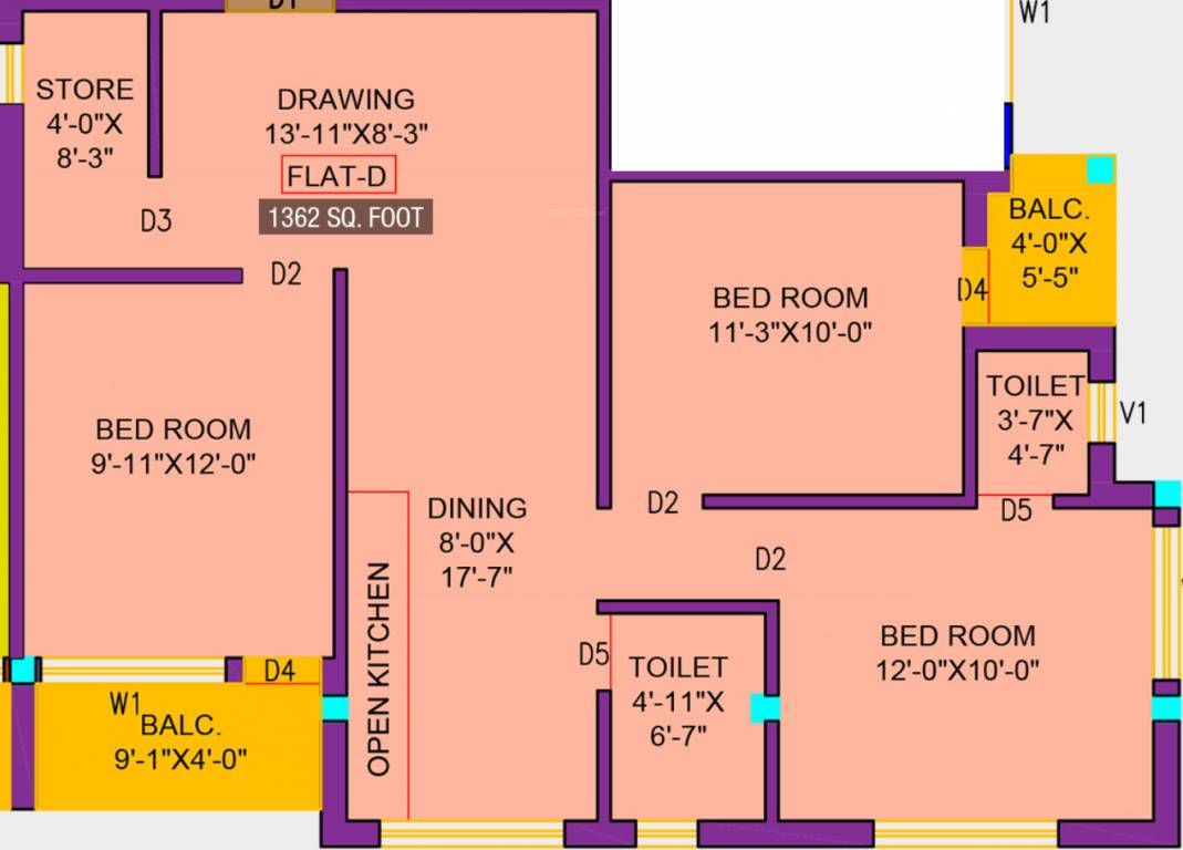 anushree apartment Floor Plan Floor Plan
