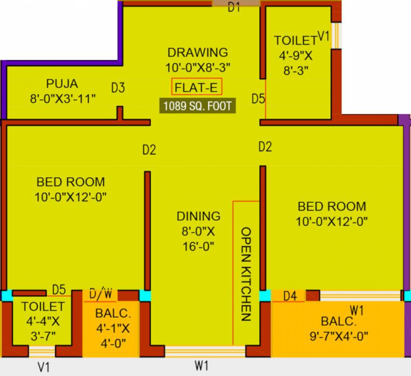anushree apartment Floor Plan Floor Plan