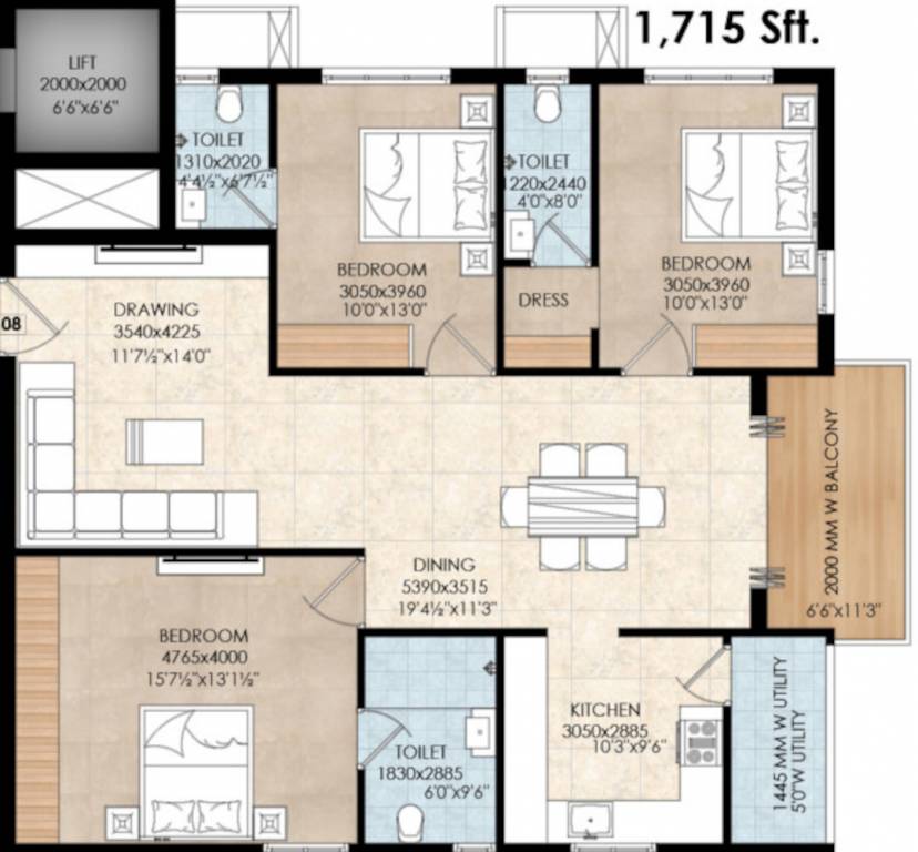  space Floor Plan Floor Plan