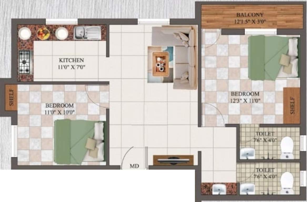  ganapathy flats Floor Plan Floor Plan