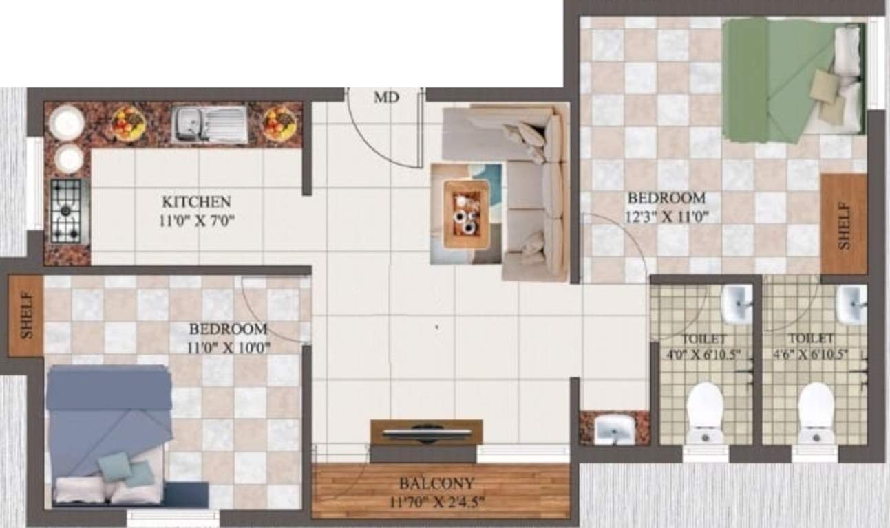  ganapathy flats Floor Plan Floor Plan
