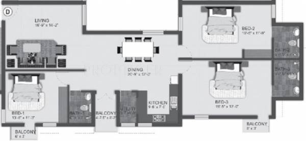 BBCL Sukhin (3BHK+3T (1,800 sq ft) 1800 sq ft)