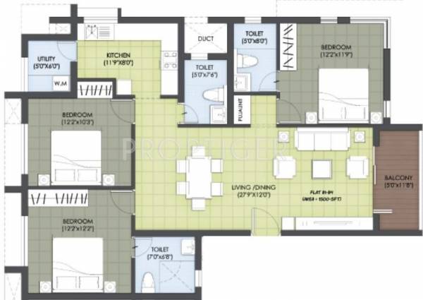 Balchandra Elements (3BHK+3T (1,500 sq ft)   Pooja Room 1500 sq ft)