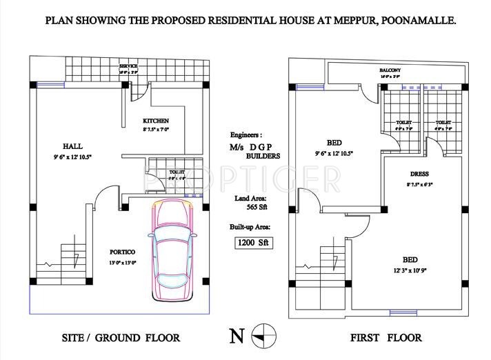 DGP Meppur (2BHK+3T (1,200 sq ft) 1200 sq ft)