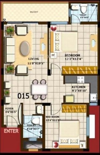 Definer Serene Drive (2BHK+2T (900 sq ft) 900 sq ft)