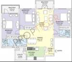 Floor Plan (3BHK+3T) Ansu Builders The Acacia Floor Plan (3BHK+3T)