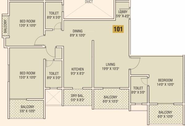  palaash-oak-prime Floor Plan Floor Plan