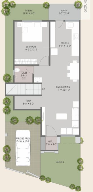 Ground Floor Plan aashray primero Floor Plan Ground Floor Plan