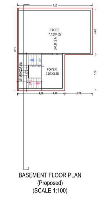  kings villa bunglow Floor Plan Basement Floor Plan