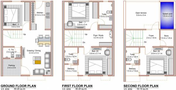  gajanan-2-bunglows Floor Plan Floor Plan