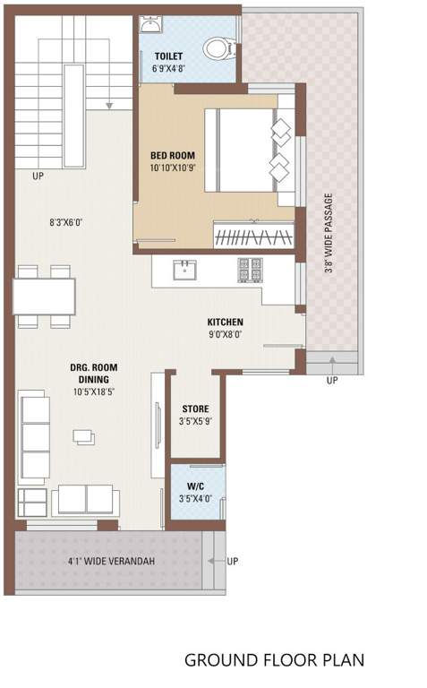  shreeji villa Floor Plan Ground Floor Plan