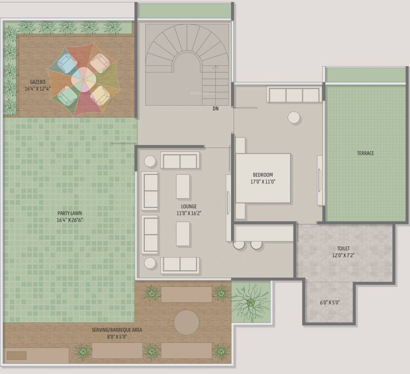  samvar 2 Floor Plan Upper Level Penthouse Plan