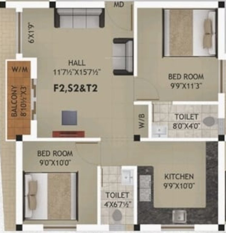  sai lakshmi flats Floor Plan Floor Plan