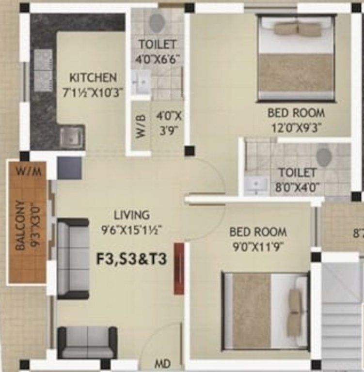  sai lakshmi flats Floor Plan Floor Plan